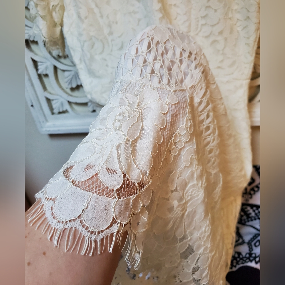 NWT MSLG Rehearsal Dinner Floral White Lace Dress XXL - Picture 5 of 16